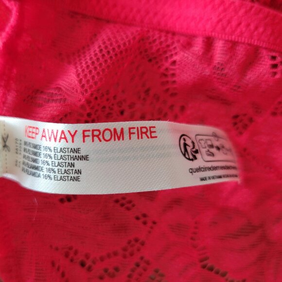 NWOT Free People Intimately Size M Red Lace Brami - Picture 7 of 7